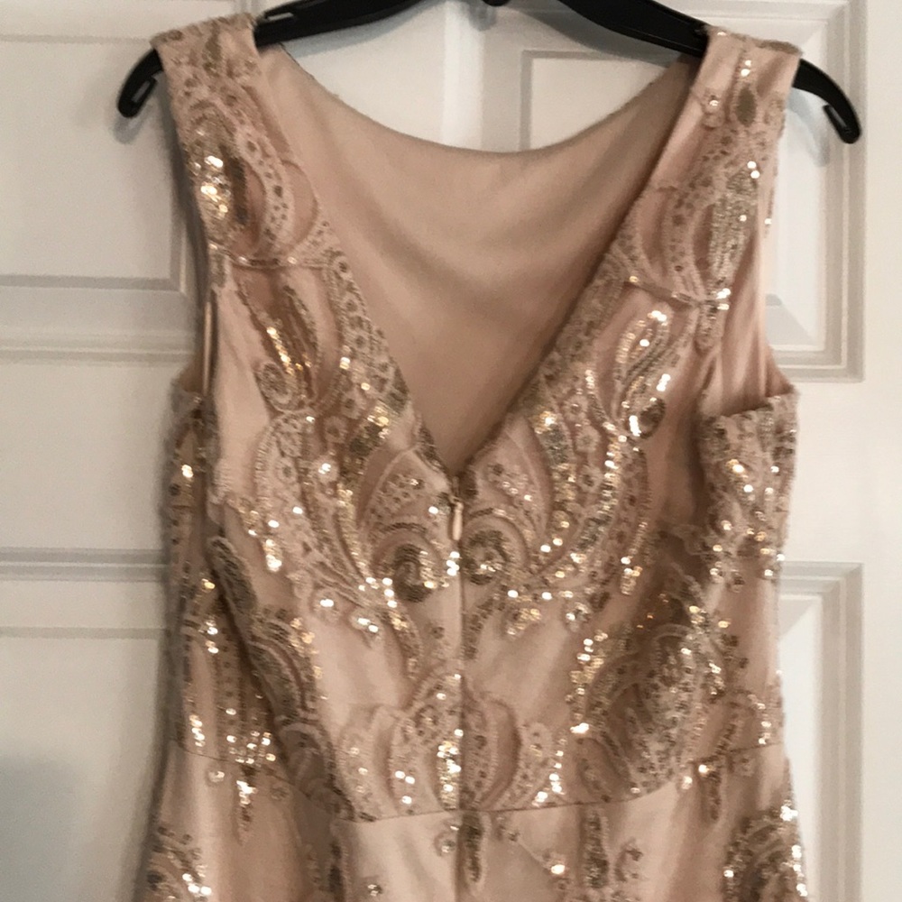 Neutral colored never worn sequined gown - Picture 2 of 3